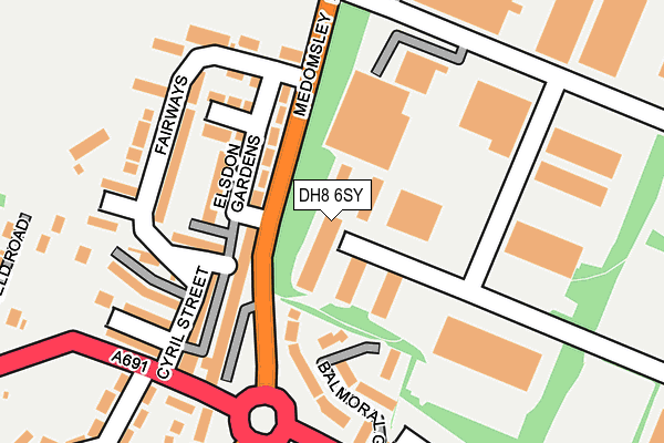 DH8 6SY map - OS OpenMap – Local (Ordnance Survey) DH8 6SY map - OS OpenMap – Local (Ordnance Survey)