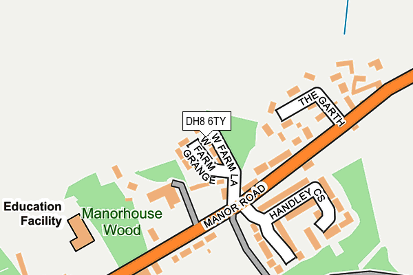 DH8 6TY map - OS OpenMap – Local (Ordnance Survey) DH8 6TY map - OS OpenMap – Local (Ordnance Survey)