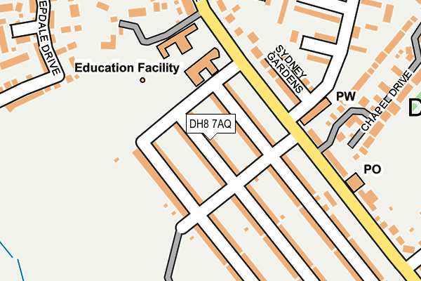 DH8 7AQ map - OS OpenMap – Local (Ordnance Survey) DH8 7AQ map - OS OpenMap – Local (Ordnance Survey)