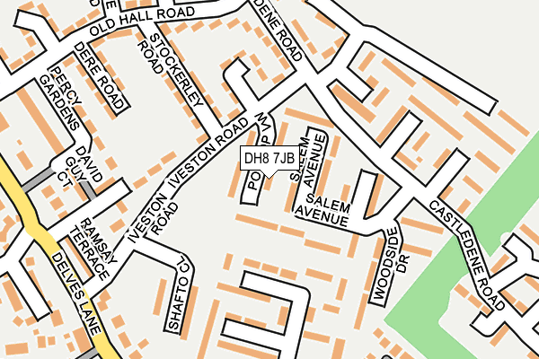 DH8 7JB map - OS OpenMap – Local (Ordnance Survey) DH8 7JB map - OS OpenMap – Local (Ordnance Survey)