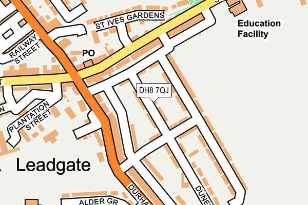 DH8 7QJ map - OS OpenMap – Local (Ordnance Survey) DH8 7QJ map - OS OpenMap – Local (Ordnance Survey)