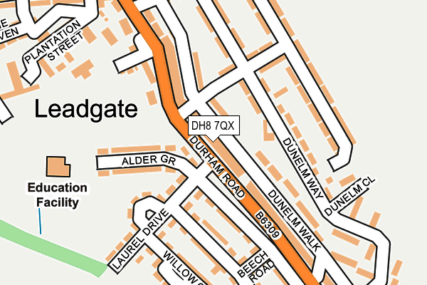 DH8 7QX map - OS OpenMap – Local (Ordnance Survey) DH8 7QX map - OS OpenMap – Local (Ordnance Survey)