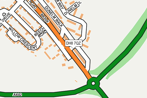 DH8 7QZ map - OS OpenMap – Local (Ordnance Survey) DH8 7QZ map - OS OpenMap – Local (Ordnance Survey)