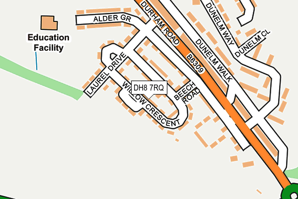 DH8 7RQ map - OS OpenMap – Local (Ordnance Survey)