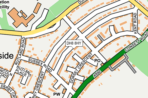 DH8 8HY map - OS OpenMap – Local (Ordnance Survey) DH8 8HY map - OS OpenMap – Local (Ordnance Survey)