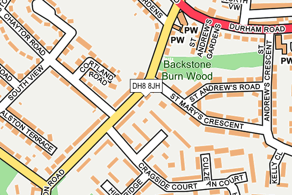DH8 8JH map - OS OpenMap – Local (Ordnance Survey) DH8 8JH map - OS OpenMap – Local (Ordnance Survey)