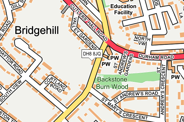 DH8 8JQ map - OS OpenMap – Local (Ordnance Survey) DH8 8JQ map - OS OpenMap – Local (Ordnance Survey)