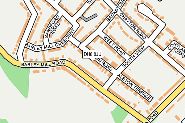 DH8 8JU map - OS OpenMap – Local (Ordnance Survey) DH8 8JU map - OS OpenMap – Local (Ordnance Survey)