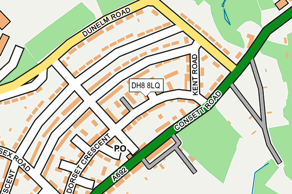 DH8 8LQ map - OS OpenMap – Local (Ordnance Survey) DH8 8LQ map - OS OpenMap – Local (Ordnance Survey)