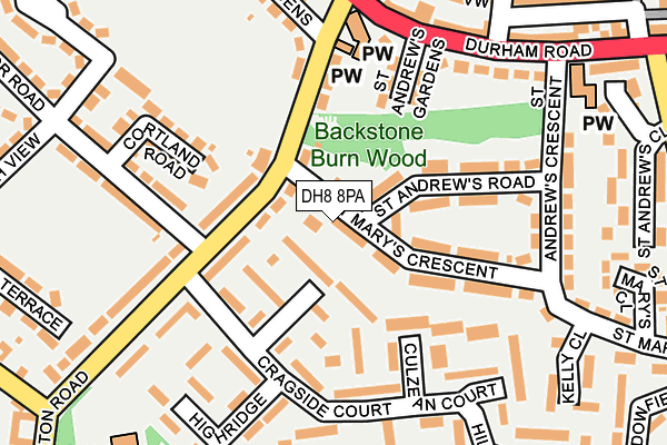 DH8 8PA map - OS OpenMap – Local (Ordnance Survey) DH8 8PA map - OS OpenMap – Local (Ordnance Survey)