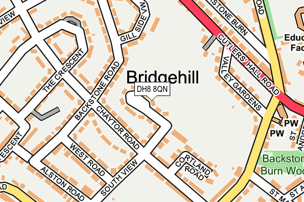 DH8 8QN map - OS OpenMap – Local (Ordnance Survey) DH8 8QN map - OS OpenMap – Local (Ordnance Survey)