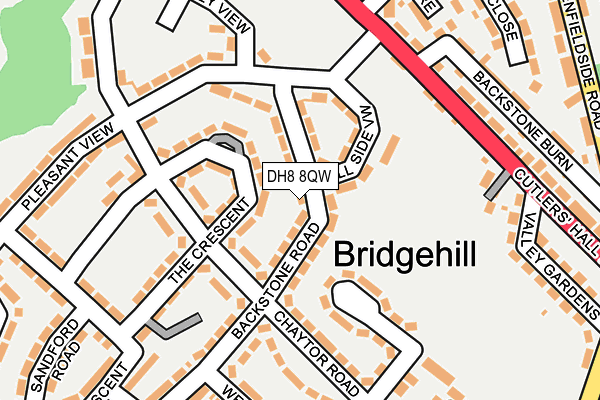 DH8 8QW map - OS OpenMap – Local (Ordnance Survey) DH8 8QW map - OS OpenMap – Local (Ordnance Survey)