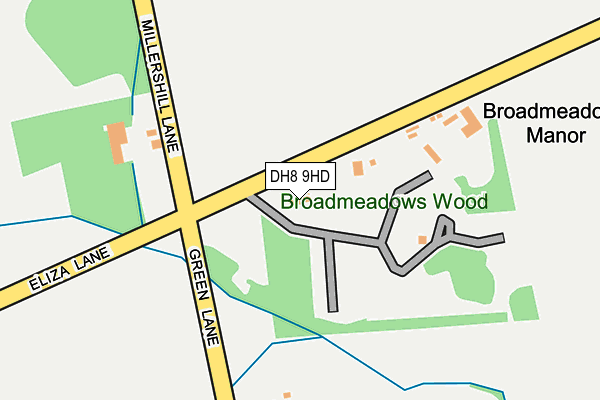 DH8 9HD map - OS OpenMap – Local (Ordnance Survey) DH8 9HD map - OS OpenMap – Local (Ordnance Survey)
