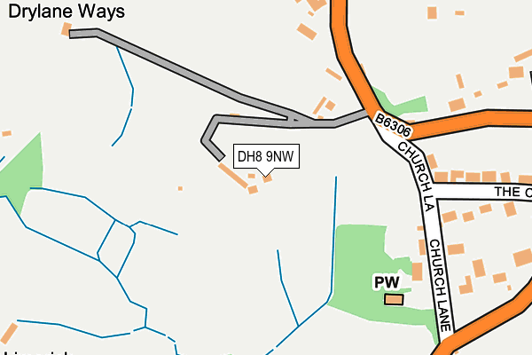 DH8 9NW map - OS OpenMap – Local (Ordnance Survey) DH8 9NW map - OS OpenMap – Local (Ordnance Survey)