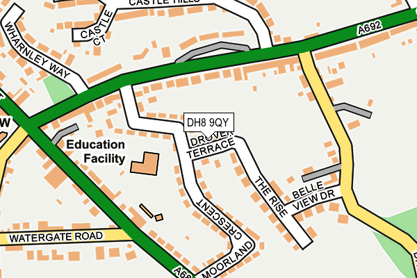 DH8 9QY map - OS OpenMap – Local (Ordnance Survey) DH8 9QY map - OS OpenMap – Local (Ordnance Survey)