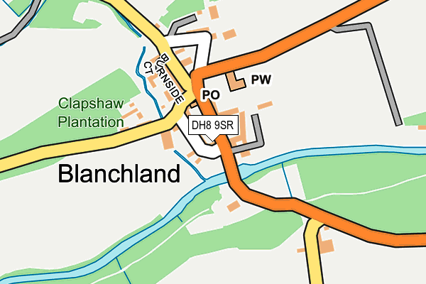 DH8 9SR map - OS OpenMap – Local (Ordnance Survey) DH8 9SR map - OS OpenMap – Local (Ordnance Survey)