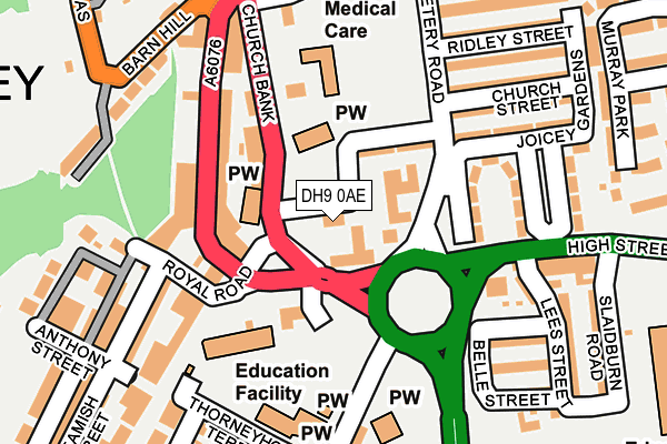 DH9 0AE map - OS OpenMap – Local (Ordnance Survey) DH9 0AE map - OS OpenMap – Local (Ordnance Survey)