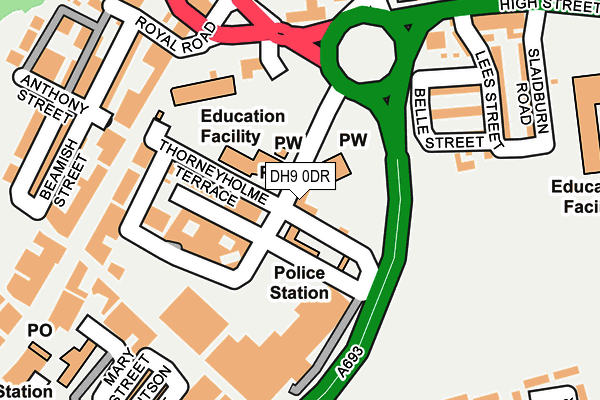 DH9 0DR map - OS OpenMap – Local (Ordnance Survey) DH9 0DR map - OS OpenMap – Local (Ordnance Survey)