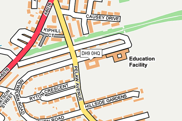DH9 0HQ map - OS OpenMap – Local (Ordnance Survey) DH9 0HQ map - OS OpenMap – Local (Ordnance Survey)