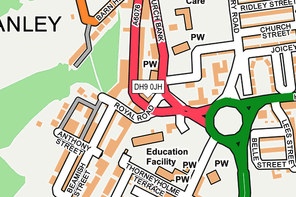 DH9 0JH map - OS OpenMap – Local (Ordnance Survey) DH9 0JH map - OS OpenMap – Local (Ordnance Survey)