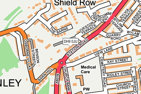 DH9 0JU map - OS OpenMap – Local (Ordnance Survey) DH9 0JU map - OS OpenMap – Local (Ordnance Survey)