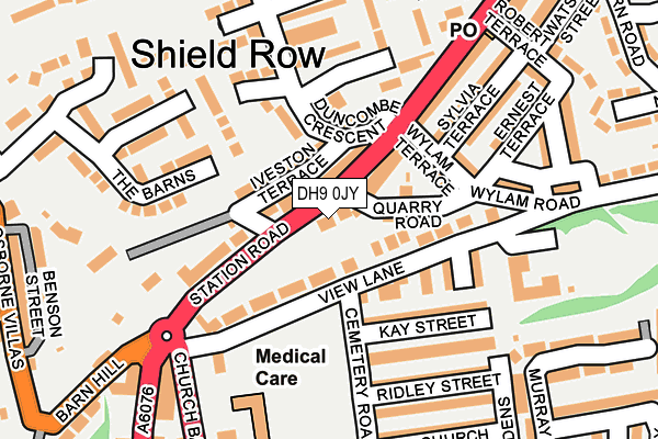 DH9 0JY map - OS OpenMap – Local (Ordnance Survey) DH9 0JY map - OS OpenMap – Local (Ordnance Survey)