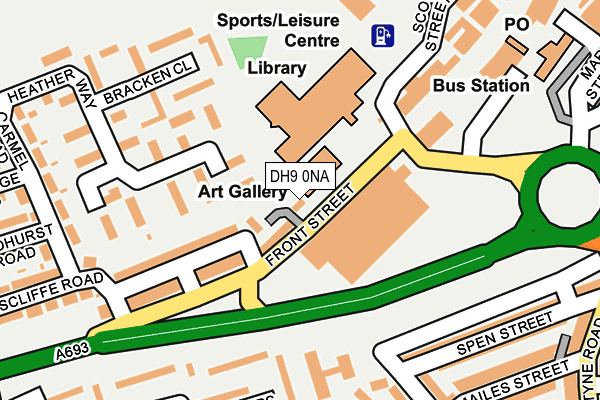 DH9 0NA map - OS OpenMap – Local (Ordnance Survey) DH9 0NA map - OS OpenMap – Local (Ordnance Survey)