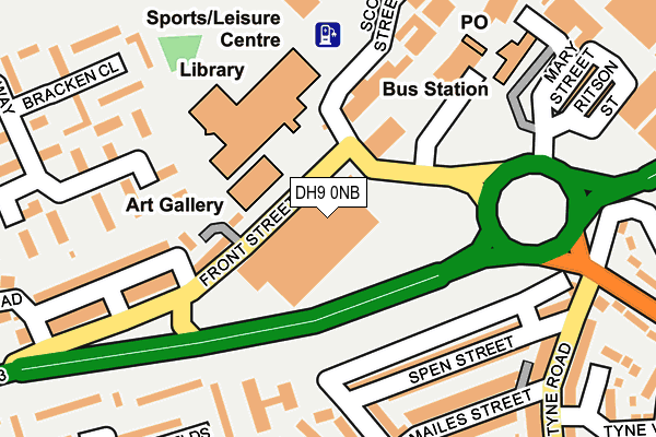 DH9 0NB map - OS OpenMap – Local (Ordnance Survey) DH9 0NB map - OS OpenMap – Local (Ordnance Survey)