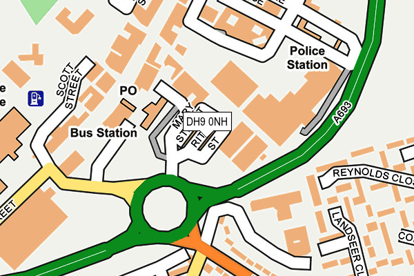 DH9 0NH map - OS OpenMap – Local (Ordnance Survey)