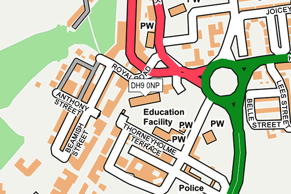 DH9 0NP map - OS OpenMap – Local (Ordnance Survey) DH9 0NP map - OS OpenMap – Local (Ordnance Survey)