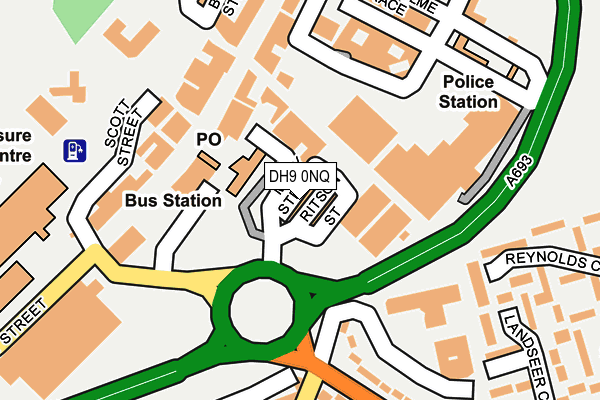 DH9 0NQ map - OS OpenMap – Local (Ordnance Survey)