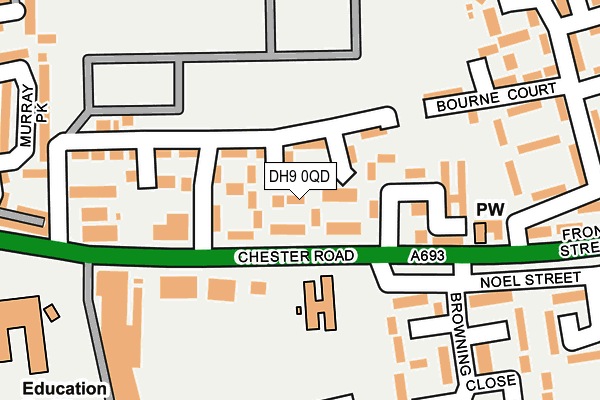 DH9 0QD map - OS OpenMap – Local (Ordnance Survey) DH9 0QD map - OS OpenMap – Local (Ordnance Survey)