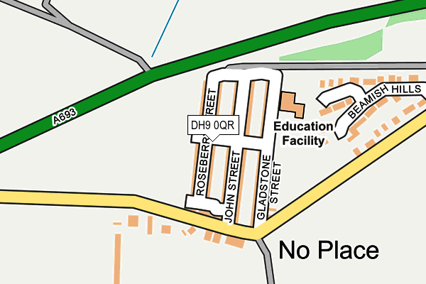 DH9 0QR map - OS OpenMap – Local (Ordnance Survey) DH9 0QR map - OS OpenMap – Local (Ordnance Survey)