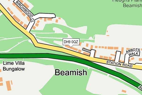 DH9 0QZ map - OS OpenMap – Local (Ordnance Survey) DH9 0QZ map - OS OpenMap – Local (Ordnance Survey)