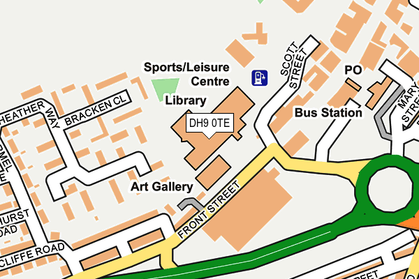 DH9 0TE map - OS OpenMap – Local (Ordnance Survey) DH9 0TE map - OS OpenMap – Local (Ordnance Survey)