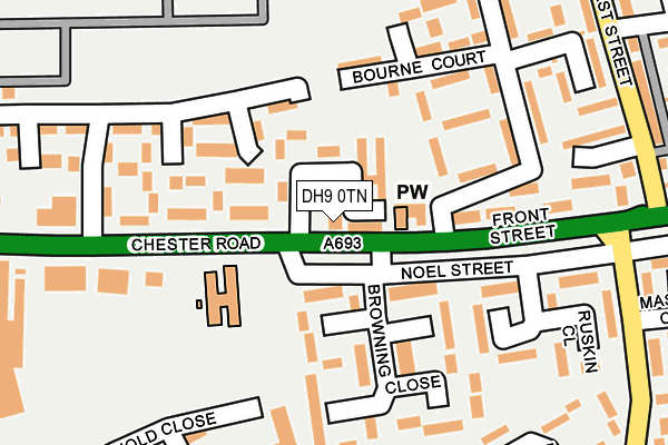 DH9 0TN map - OS OpenMap – Local (Ordnance Survey) DH9 0TN map - OS OpenMap – Local (Ordnance Survey)