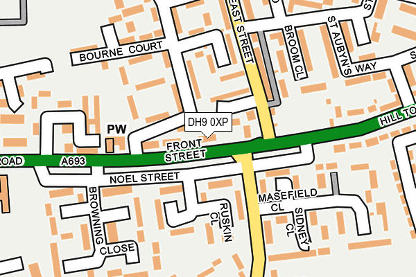 DH9 0XP map - OS OpenMap – Local (Ordnance Survey) DH9 0XP map - OS OpenMap – Local (Ordnance Survey)
