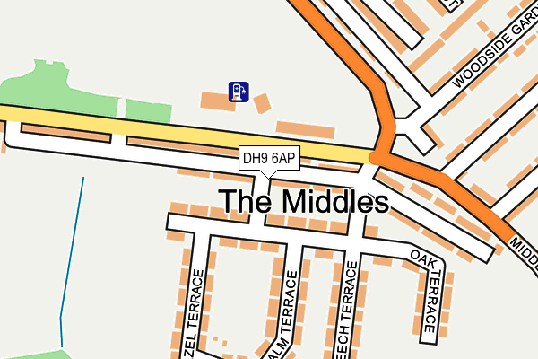 DH9 6AP map - OS OpenMap – Local (Ordnance Survey) DH9 6AP map - OS OpenMap – Local (Ordnance Survey)