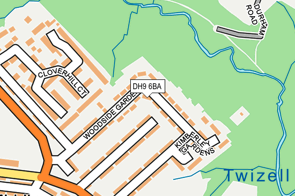 DH9 6BA map - OS OpenMap – Local (Ordnance Survey) DH9 6BA map - OS OpenMap – Local (Ordnance Survey)