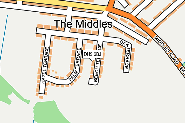 DH9 6BJ map - OS OpenMap – Local (Ordnance Survey) DH9 6BJ map - OS OpenMap – Local (Ordnance Survey)