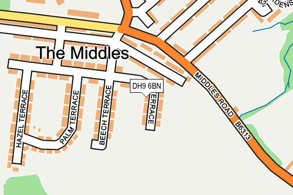 DH9 6BN map - OS OpenMap – Local (Ordnance Survey) DH9 6BN map - OS OpenMap – Local (Ordnance Survey)