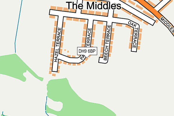 DH9 6BP map - OS OpenMap – Local (Ordnance Survey) DH9 6BP map - OS OpenMap – Local (Ordnance Survey)
