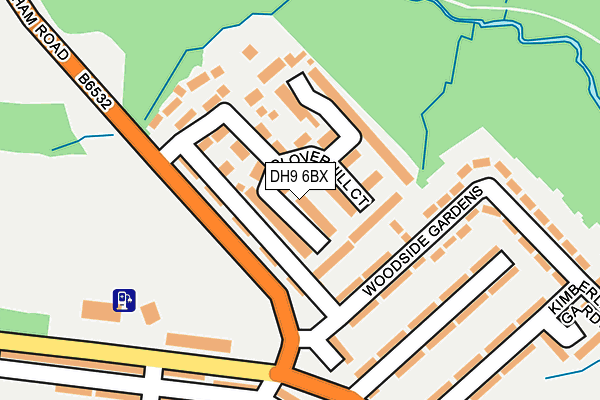 DH9 6BX map - OS OpenMap – Local (Ordnance Survey) DH9 6BX map - OS OpenMap – Local (Ordnance Survey)