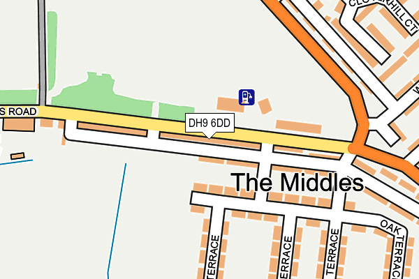 DH9 6DD map - OS OpenMap – Local (Ordnance Survey) DH9 6DD map - OS OpenMap – Local (Ordnance Survey)