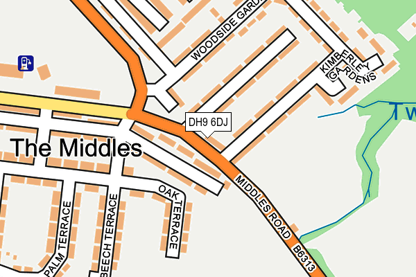 DH9 6DJ map - OS OpenMap – Local (Ordnance Survey)