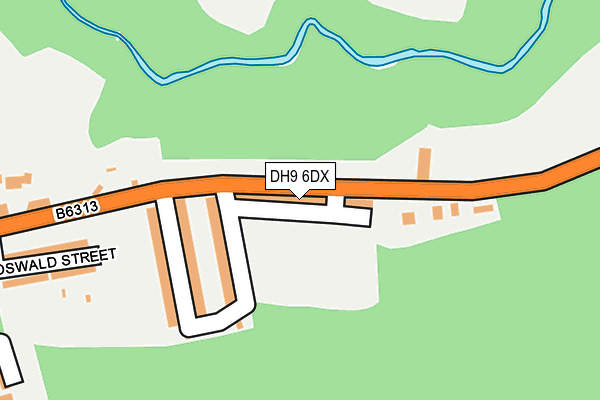 DH9 6DX map - OS OpenMap – Local (Ordnance Survey) DH9 6DX map - OS OpenMap – Local (Ordnance Survey)