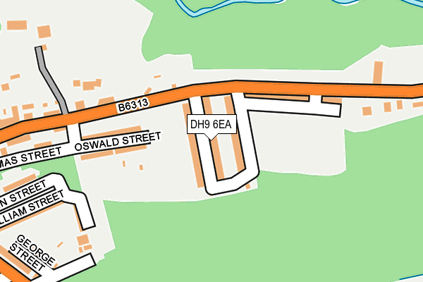DH9 6EA map - OS OpenMap – Local (Ordnance Survey) DH9 6EA map - OS OpenMap – Local (Ordnance Survey)
