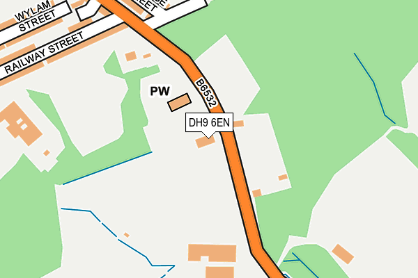 DH9 6EN map - OS OpenMap – Local (Ordnance Survey)