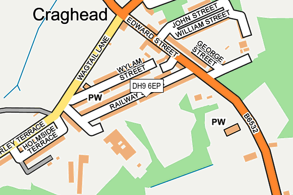 DH9 6EP map - OS OpenMap – Local (Ordnance Survey) DH9 6EP map - OS OpenMap – Local (Ordnance Survey)