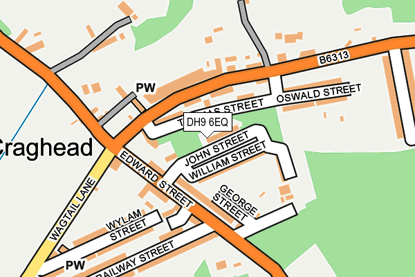 DH9 6EQ map - OS OpenMap – Local (Ordnance Survey) DH9 6EQ map - OS OpenMap – Local (Ordnance Survey)